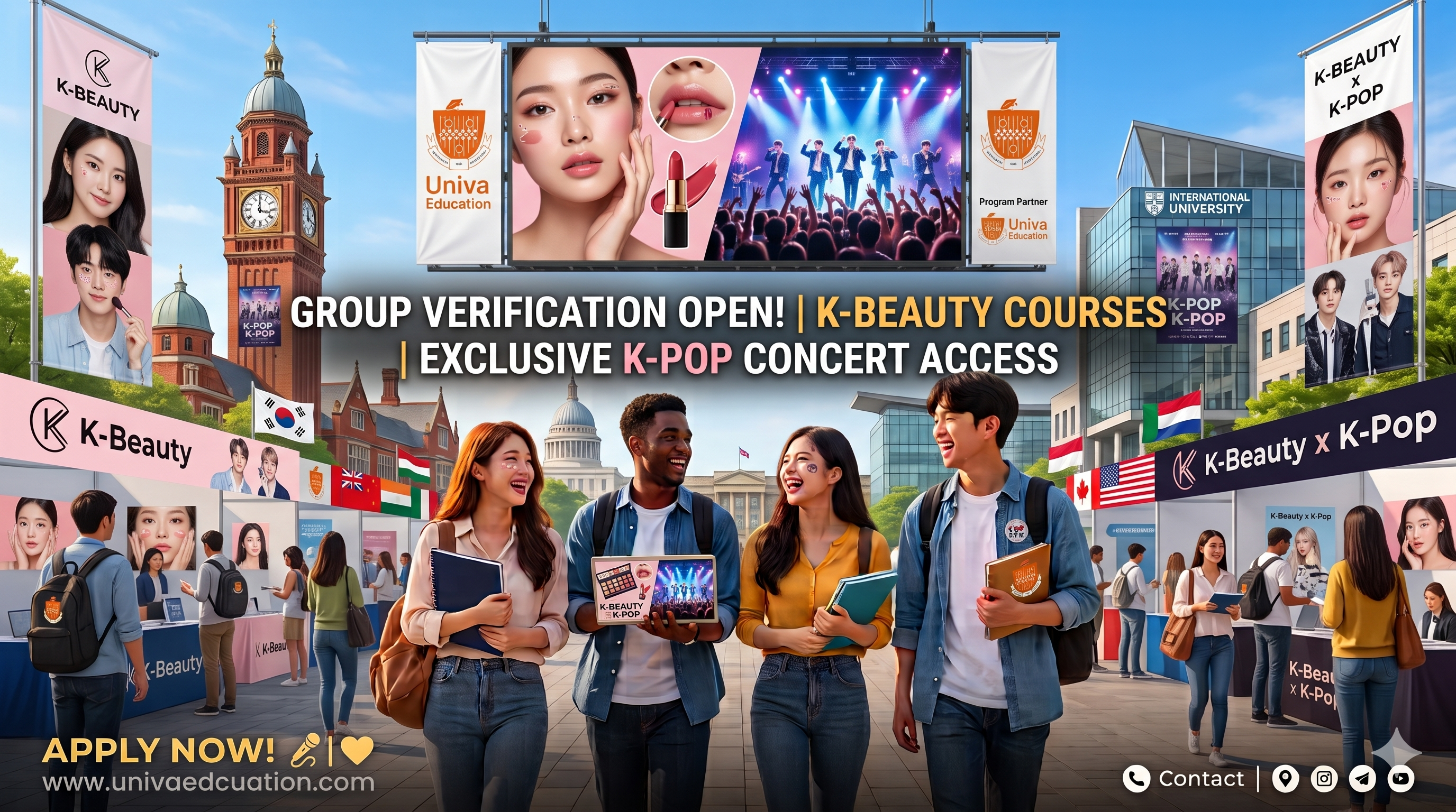 Group Verification Open for K-Beauty Courses with Exclusive K-Pop Concert Access